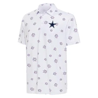 Men's Antigua White Dallas Cowboys Fireworks Polo