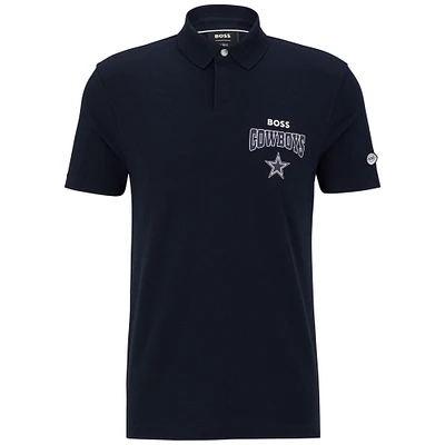 Polo BOSS X NFL pour hommes, bleu marine/blanc, Dallas Cowboys Punter