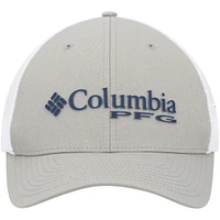 Men's Columbia Gray/White Dallas Cowboys PFG Ball Flex Hat