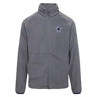 Veste polaire entièrement zippée Flanker IV des Cowboys de Dallas Columbia pour homme, gris