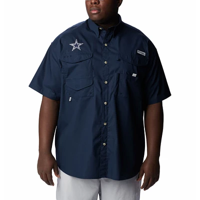 Chemise boutonnée pour homme Dallas Cowboys Big & Tall Bonehead Team bleu marine Columbia