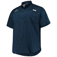 Men's Columbia Navy Dallas Cowboys Big & Tall Tamiami Woven Button-Down Shirt