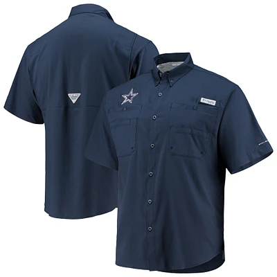 Chemise boutonnée Columbia Navy Dallas Cowboys Tamiami Omni-Shade pour hommes