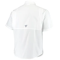 Men's Columbia White Dallas Cowboys Big & Tall Tamiami Woven Button-Down Shirt