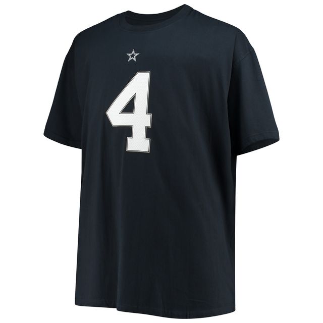 T-shirt avec nom et numéro du joueur des Dallas Cowboys de Dak Prescott pour homme, bleu marine