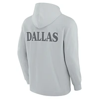 Men's Fanatics Gray Dallas Cowboys Elements Blaze Tri-Blend Long Sleeve Hoodie T-Shirt