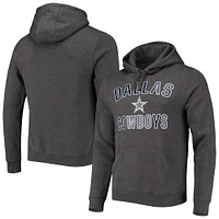 Sweat à capuche ajusté Fanatics Heather Charcoal pour hommes des Dallas Cowboys Victory Arch Team