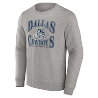 Men's Fanatics Heather Gray Dallas Cowboys Playability Pullover Sweatshirt