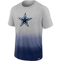 Men's Fanatics Heathered Gray/Navy Dallas Cowboys Team Ombre - T-Shirt