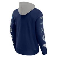 Men's Fanatics Navy/Silver Dallas Cowboys Patched Out Pullover Hoodie