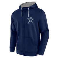 Men's Fanatics  Navy Dallas Cowboys Defender Evo Full-Zip Hoodie