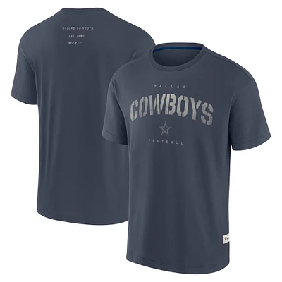 T-shirt Fanatics pour homme bleu marine Dallas Cowboys Elements Future Ground Lettering
