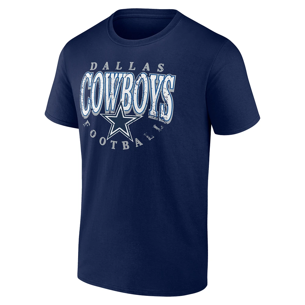 Men's Fanatics Navy Dallas Cowboys Game Of Inches T-Shirt