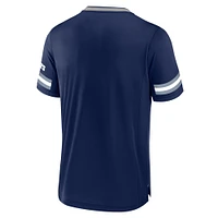 Men's Fanatics Navy Dallas Cowboys Stripe Stacking V-Neck T-Shirt