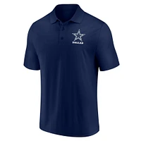 Men's Fanatics White/Navy Dallas Cowboys Throwback Polo Combo Set