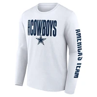 Men's Fanatics White Dallas Cowboys Vision Long Sleeve T-Shirt