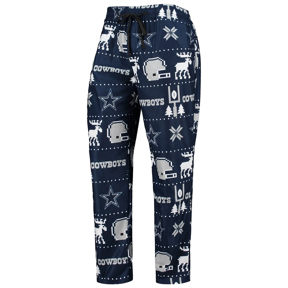 Men's FOCO Navy Dallas Cowboys Wordmark Ugly - Pajama Set