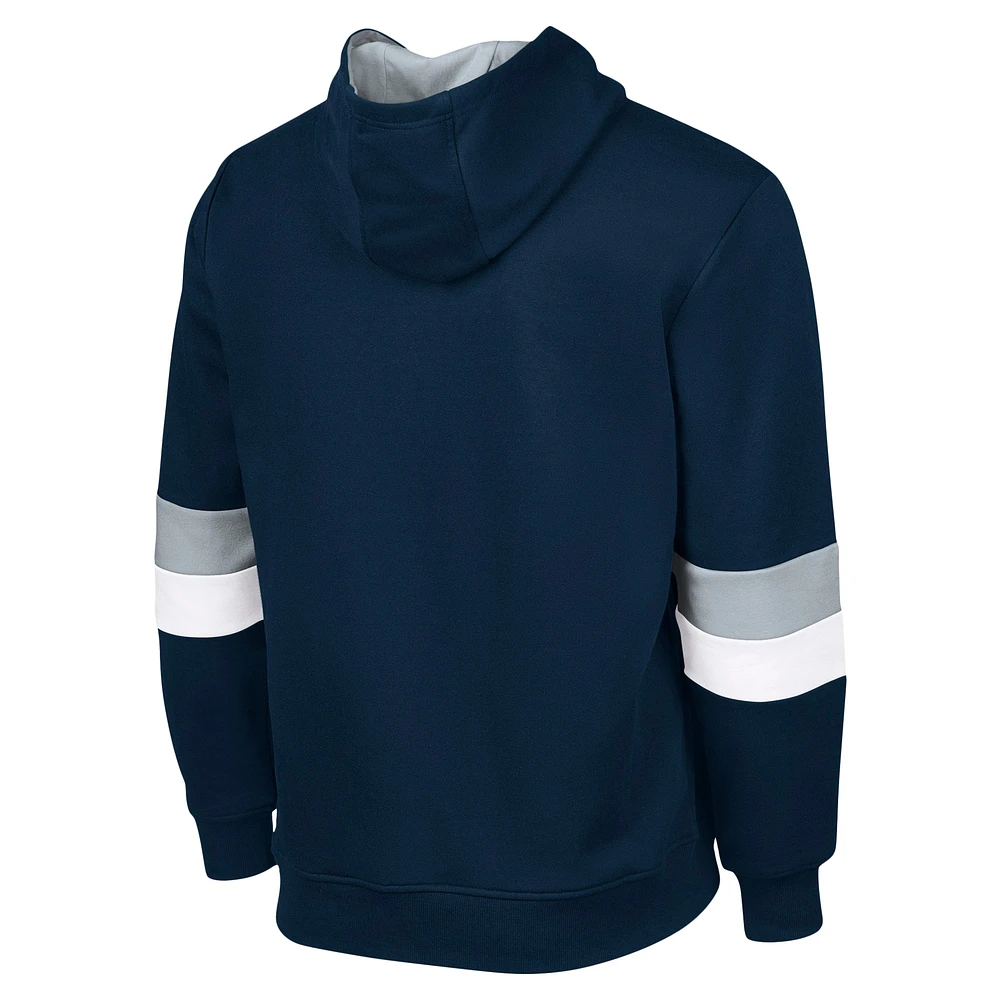 Men's G-III Sports by Carl Banks Navy Dallas Cowboys Adaptive Faceoff Pullover Hoodie