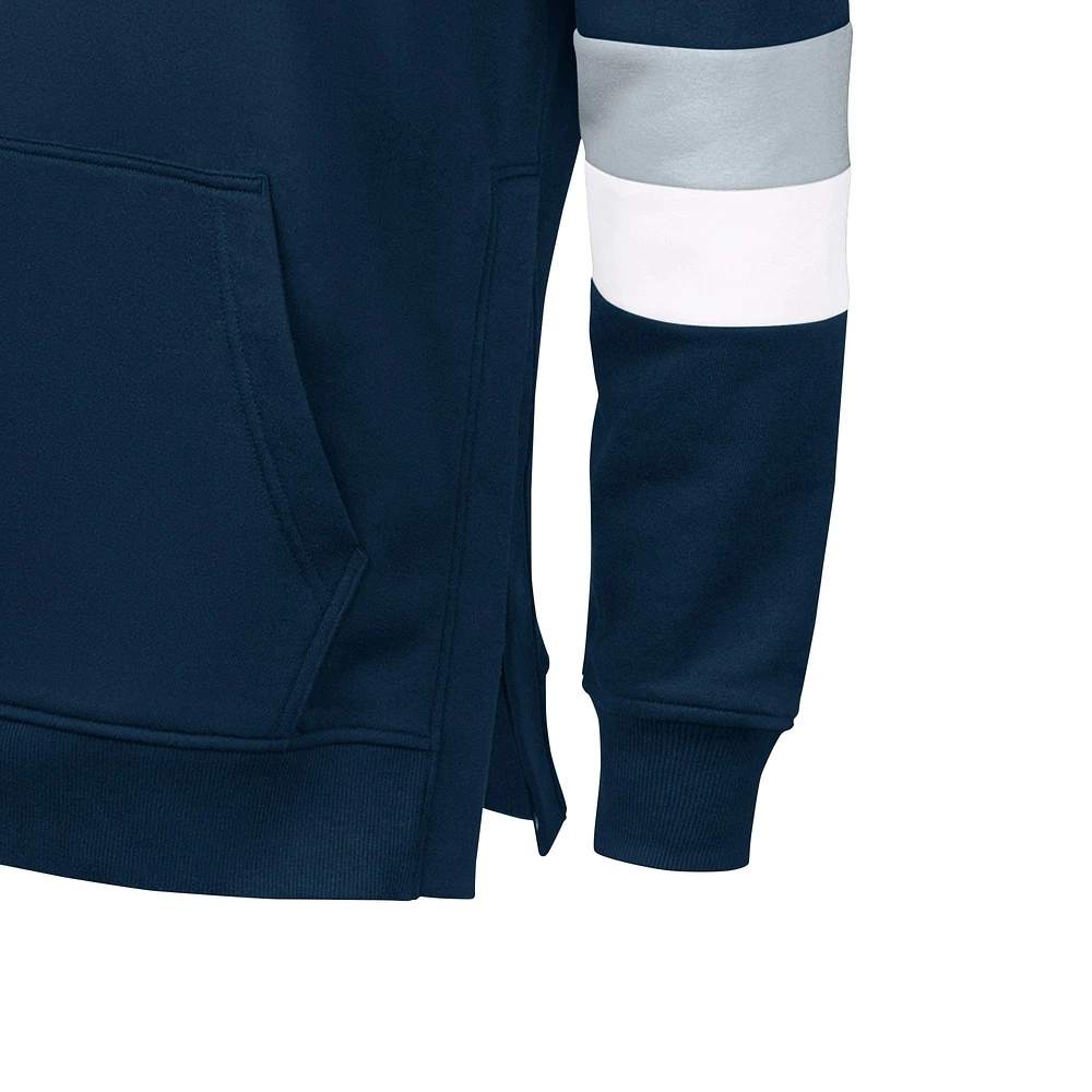 Men's G-III Sports by Carl Banks Navy Dallas Cowboys Adaptive Faceoff Pullover Hoodie