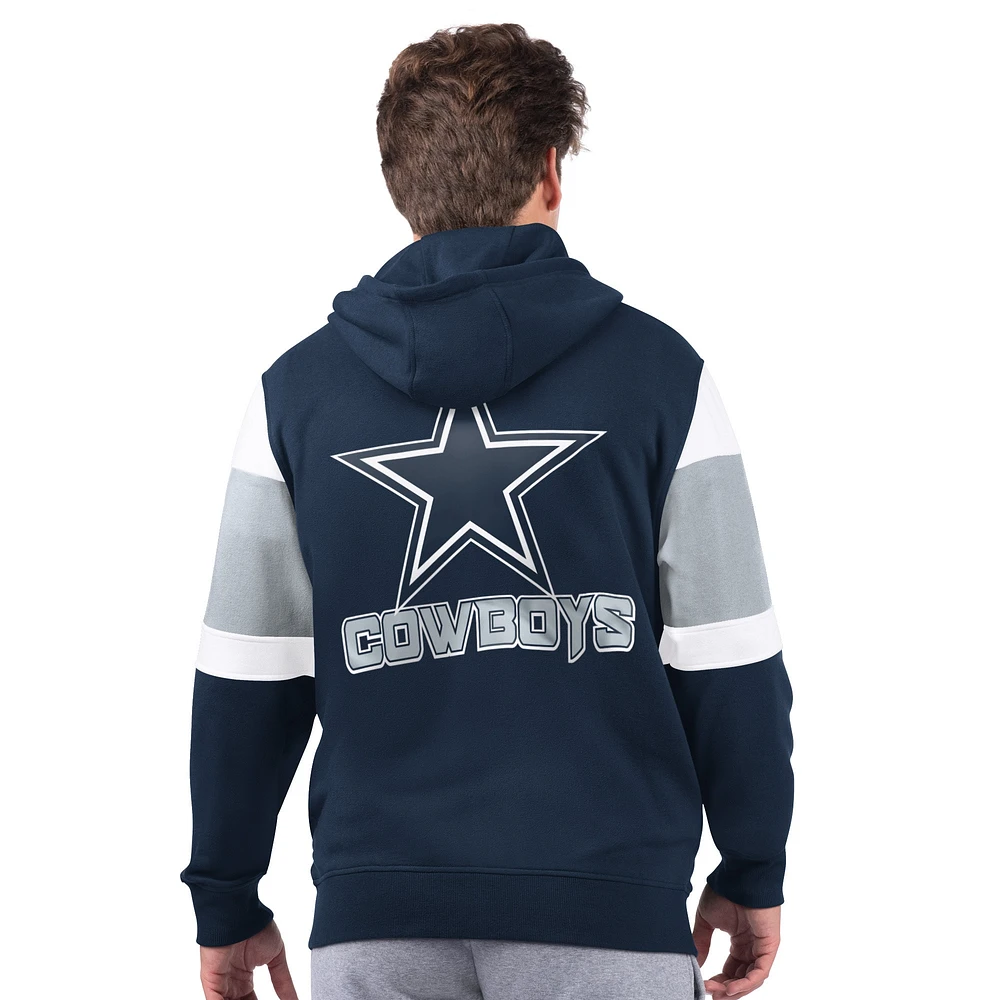 Sweat à capuche zippé intégral G-III Sports by Carl Banks bleu marine Dallas Cowboys Extreme pour homme