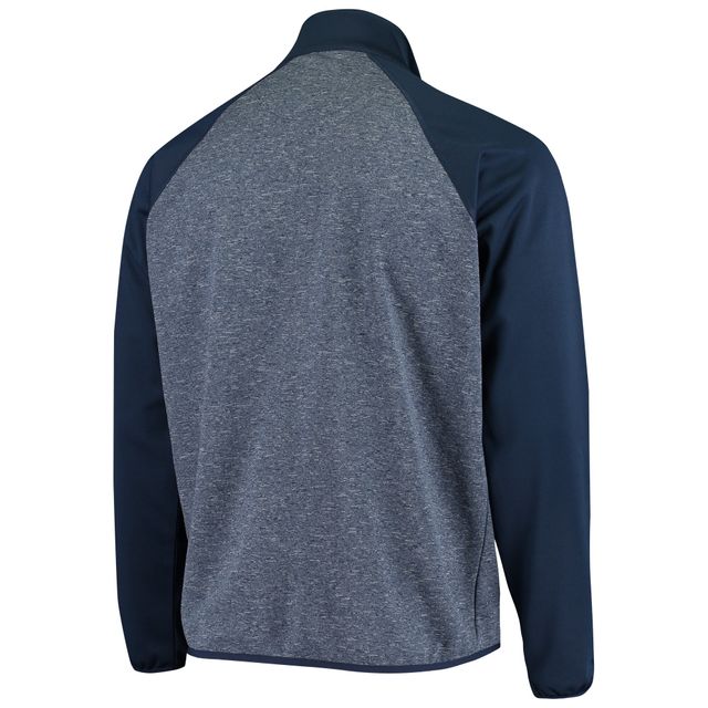 Blouson raglan à glissière pleine longueur G-III Sports by Carl Banks pour homme, bleu marine Dallas Cowboys Front Runner