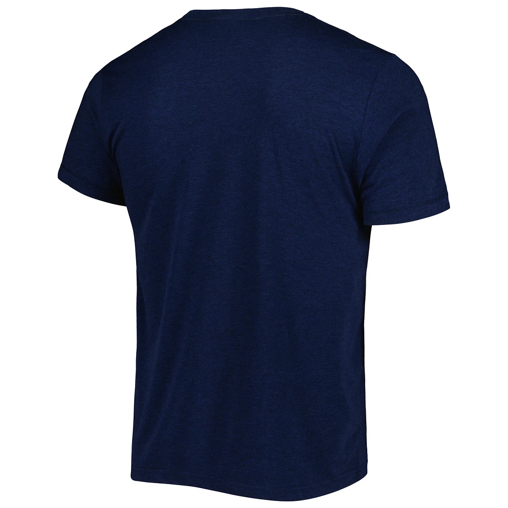 Men's Homage Troy Aikman & Michael Irvin Heather Navy Dallas Cowboys NFL Jam Retired Tri-Blend T-Shirt