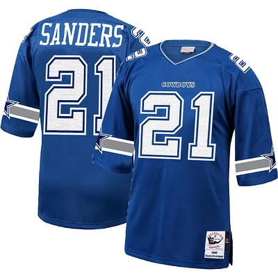 Maillot de joueur retraité authentique Mitchell & Ness Deion Sanders Royal Dallas Cowboys 1996 pour hommes