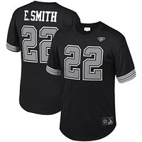 Men's Mitchell & Ness Emmitt Smith Black Dallas Cowboys Retired Player Name Number Mesh Top