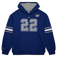 Men's Mitchell & Ness Emmitt Smith Navy Dallas Cowboys Retired Player Name Number Pullover Hoodie