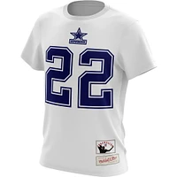 Men's Mitchell & Ness Emmitt Smith White Dallas Cowboys Name Number - T-Shirt