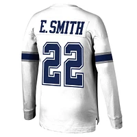 Men's Mitchell & Ness Emmitt Smith White Dallas Cowboys Retired Player Name Number Long Sleeve Top