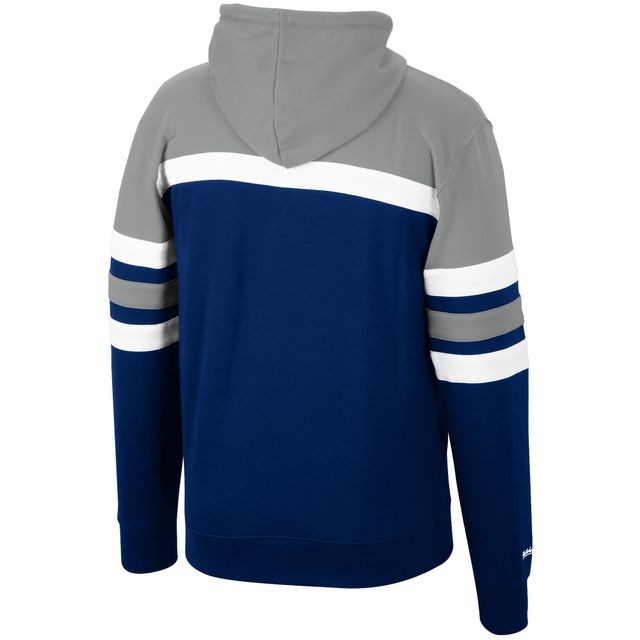 Pull pour hommes Mitchell & Ness Navy/Silver Dallas Cowboys Head Coach - Chandail à capuchon