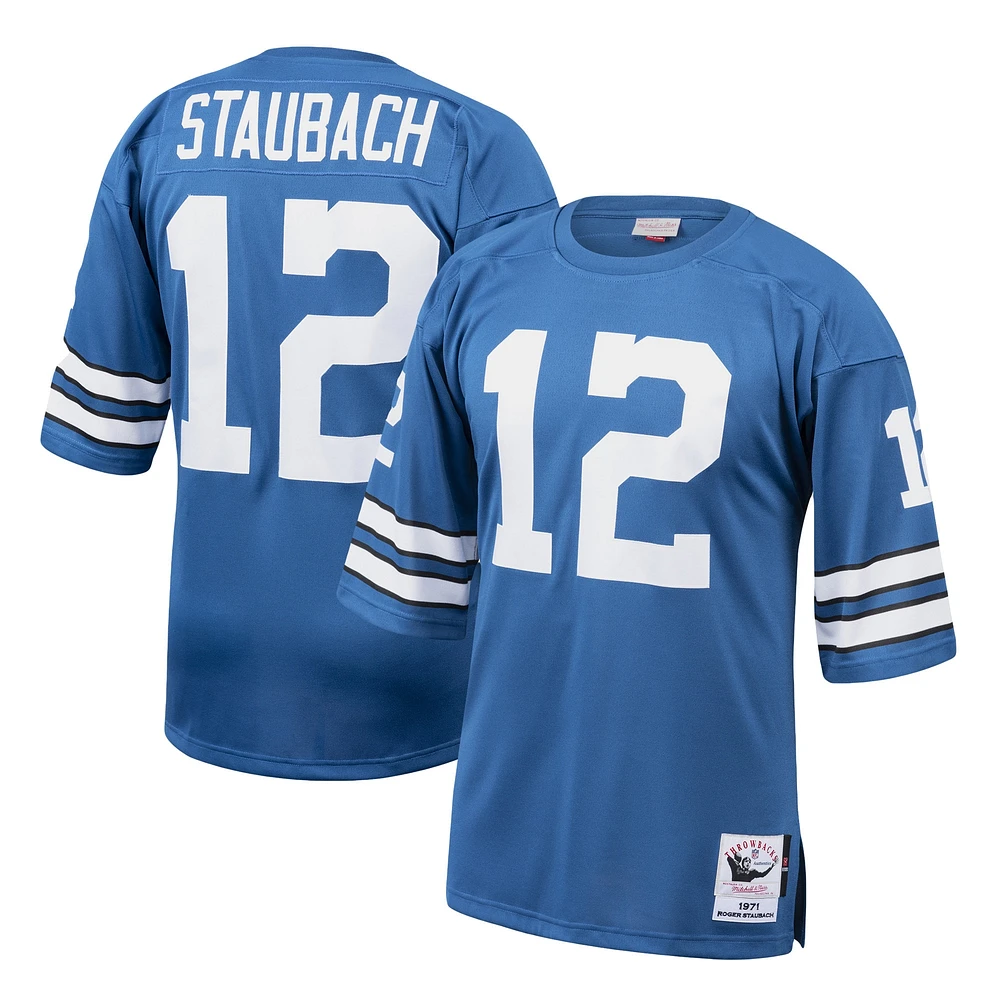 Maillot de joueur retraité authentique Mitchell & Ness Roger Staubach Royal Dallas Cowboys 1971 pour hommes