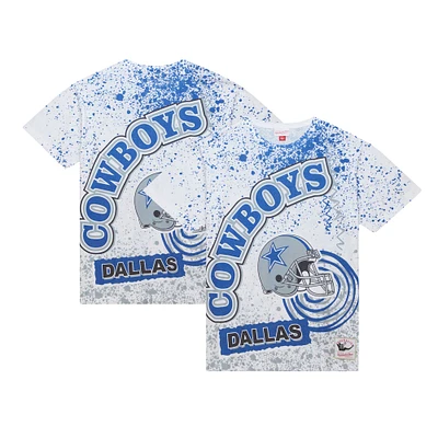T-shirt sublimé blanc Mitchell & Ness Team Burst des Cowboys de Dallas pour hommes