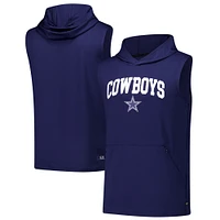 Sweat à capuche sans manches MSX by Michael Strahan bleu marine Dallas Cowboys Action pour homme