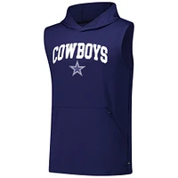 Sweat à capuche sans manches MSX by Michael Strahan bleu marine Dallas Cowboys Action pour homme