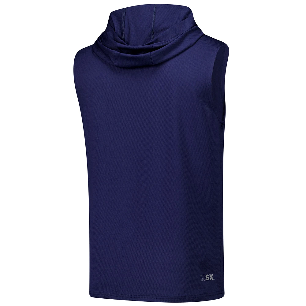 Sweat à capuche sans manches MSX by Michael Strahan bleu marine Dallas Cowboys Action pour homme