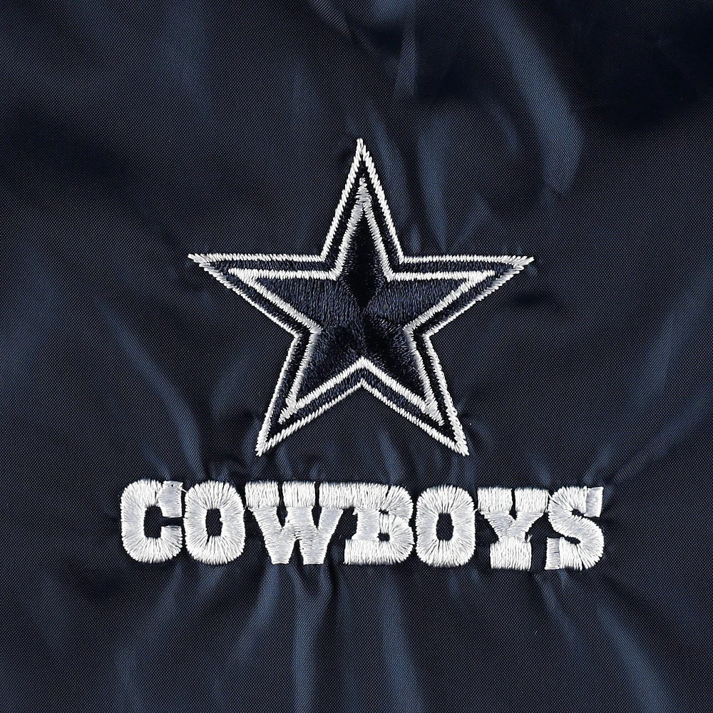 Veste coupe-vent à boutons-pression classiques Dunbrooke Dallas Cowboys pour homme bleu marine