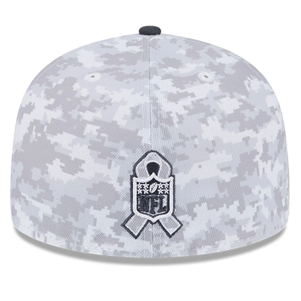 Men's New Era Arctic Camo/Graphite Dallas Cowboys 2024 Salute To Service 59FIFTY Fitted Hat