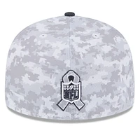 Men's New Era Arctic Camo/Graphite Dallas Cowboys 2024 Salute To Service 59FIFTY Fitted Hat