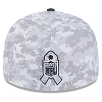 Men's New Era Arctic Camo/Graphite Dallas Cowboys 2024 Salute To Service Low Profile 59FIFTY Fitted Hat