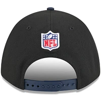 Men's New Era Black/Navy Dallas Cowboys 2025 NFL Draft 9FORTY A-Frame M-Crown Adjustable Hat