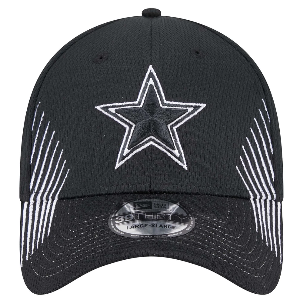 Casquette flexible Sport Night Active 39THIRTY des Dallas Cowboys New Era noire pour hommes