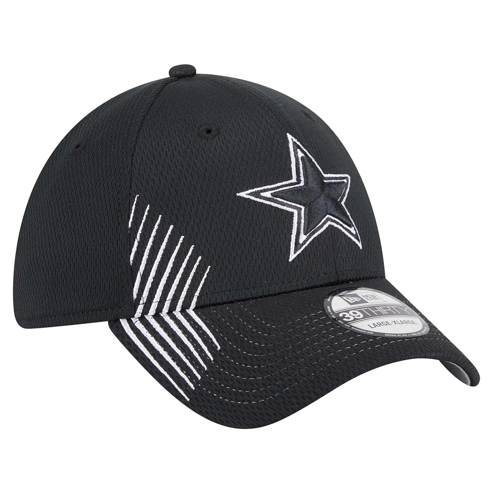 Casquette flexible Sport Night Active 39THIRTY des Dallas Cowboys New Era noire pour hommes