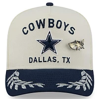 Men's New Era Cream/Navy Dallas Cowboys 2025 NFL Draft A-Frame 59FIFTY Fitted Hat