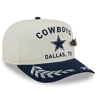 Men's New Era Cream/Navy Dallas Cowboys 2025 NFL Draft A-Frame 59FIFTY Fitted Hat