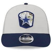Men's New Era  Stone/Navy Dallas Cowboys 2023 Salute To Service Low Profile 59FIFTY Fitted Hat