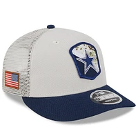 Men's New Era  Stone/Navy Dallas Cowboys 2023 Salute To Service Low Profile 59FIFTY Fitted Hat
