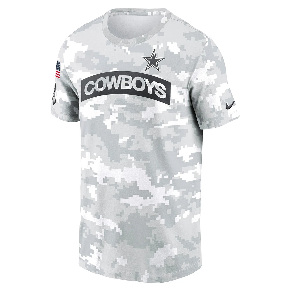 Men's Nike Arctic Camo Dallas Cowboys 2024 Salute To Service Performance T-Shirt