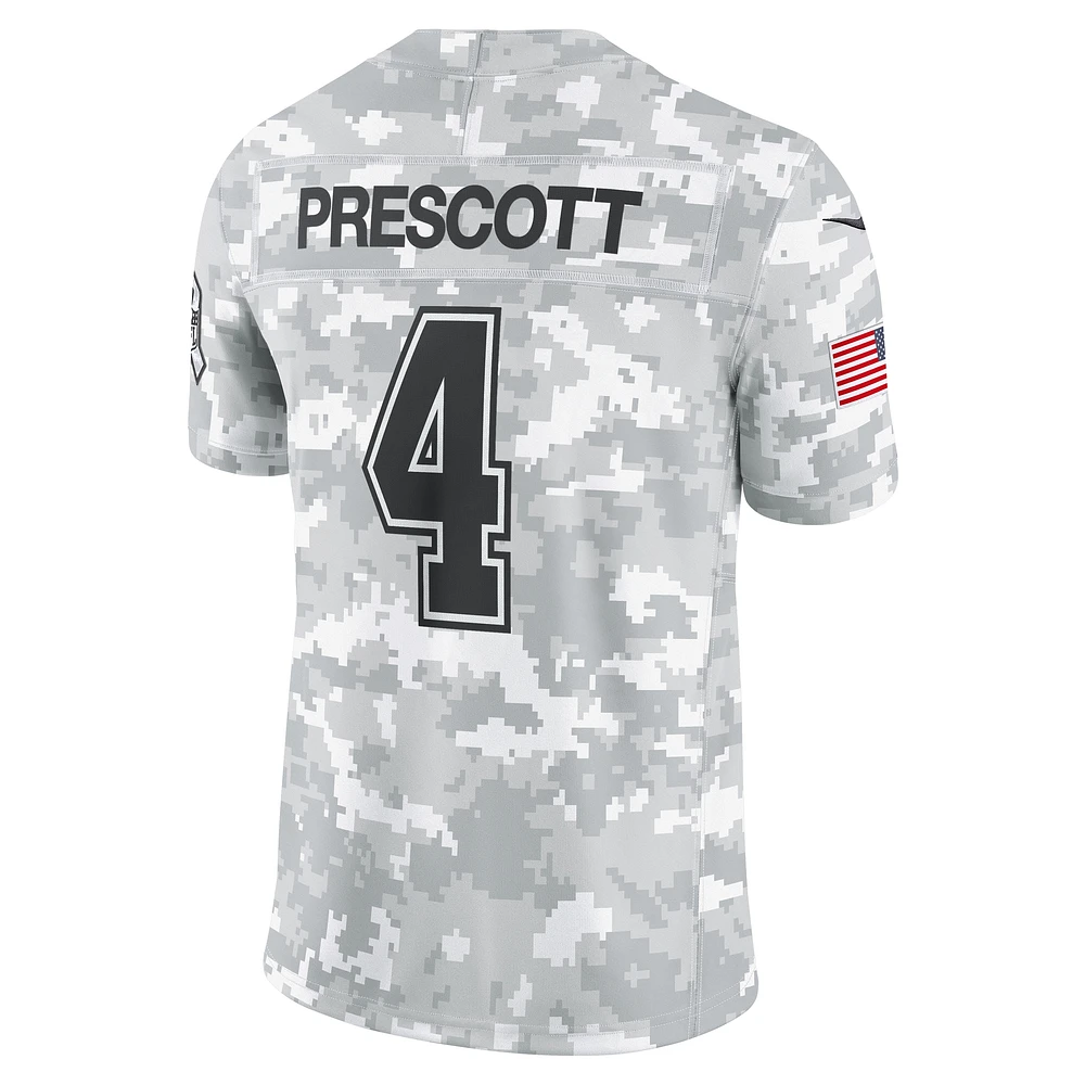 Men's Nike Dak Prescott Arctic Camo Dallas Cowboys 2024 Salute to Service Limited Jersey